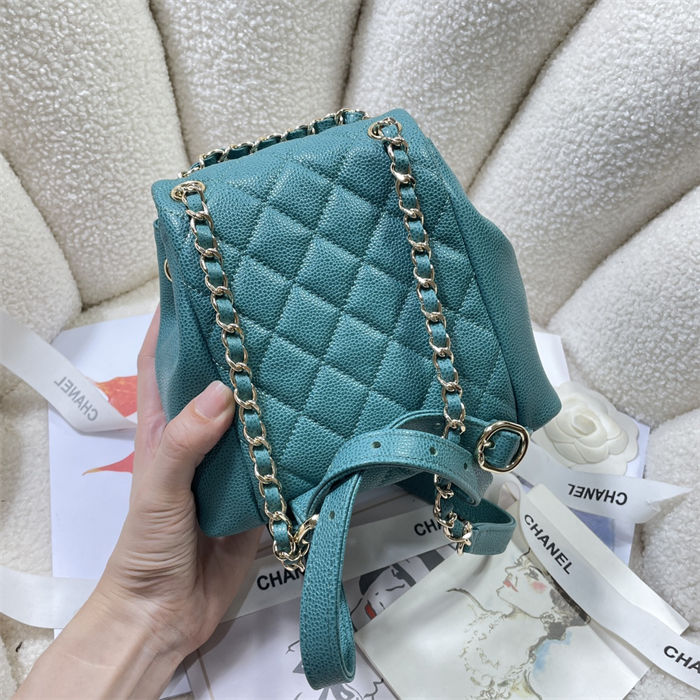 Chanel SMALL BACKPACK Grained Shiny Calfskin LB14907 (3)