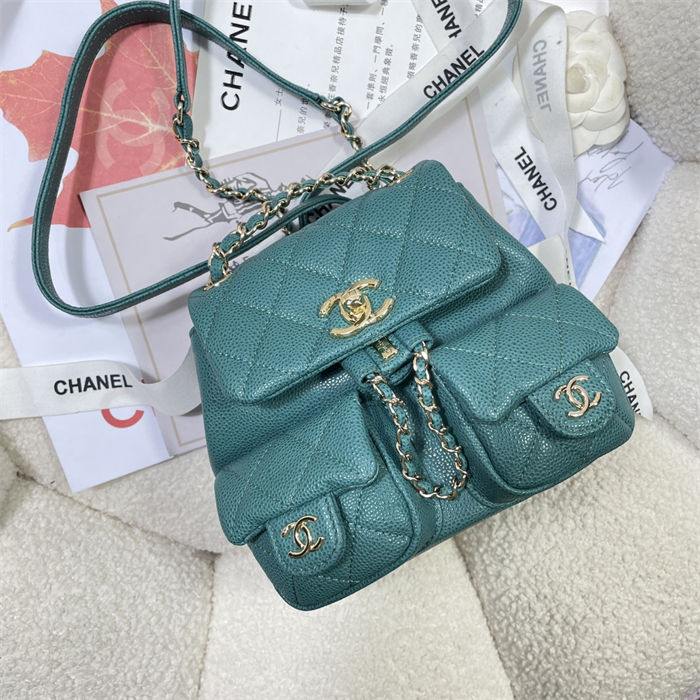 Chanel SMALL BACKPACK Grained Shiny Calfskin LB14907 (4)