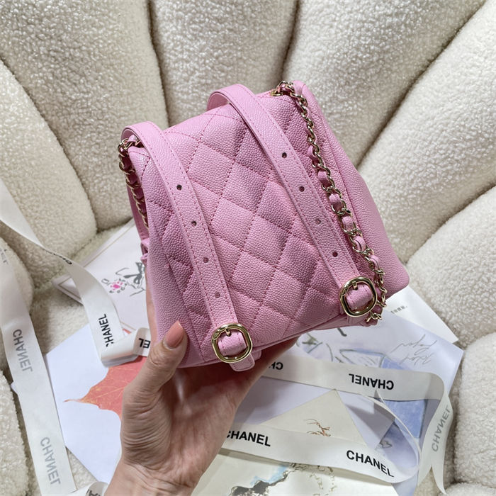 Chanel SMALL BACKPACK Grained Shiny Calfskin LB8477 (5)