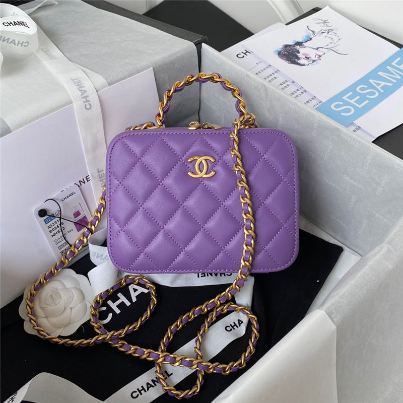 Chanel Small VANITY Lambskin11408 (1)