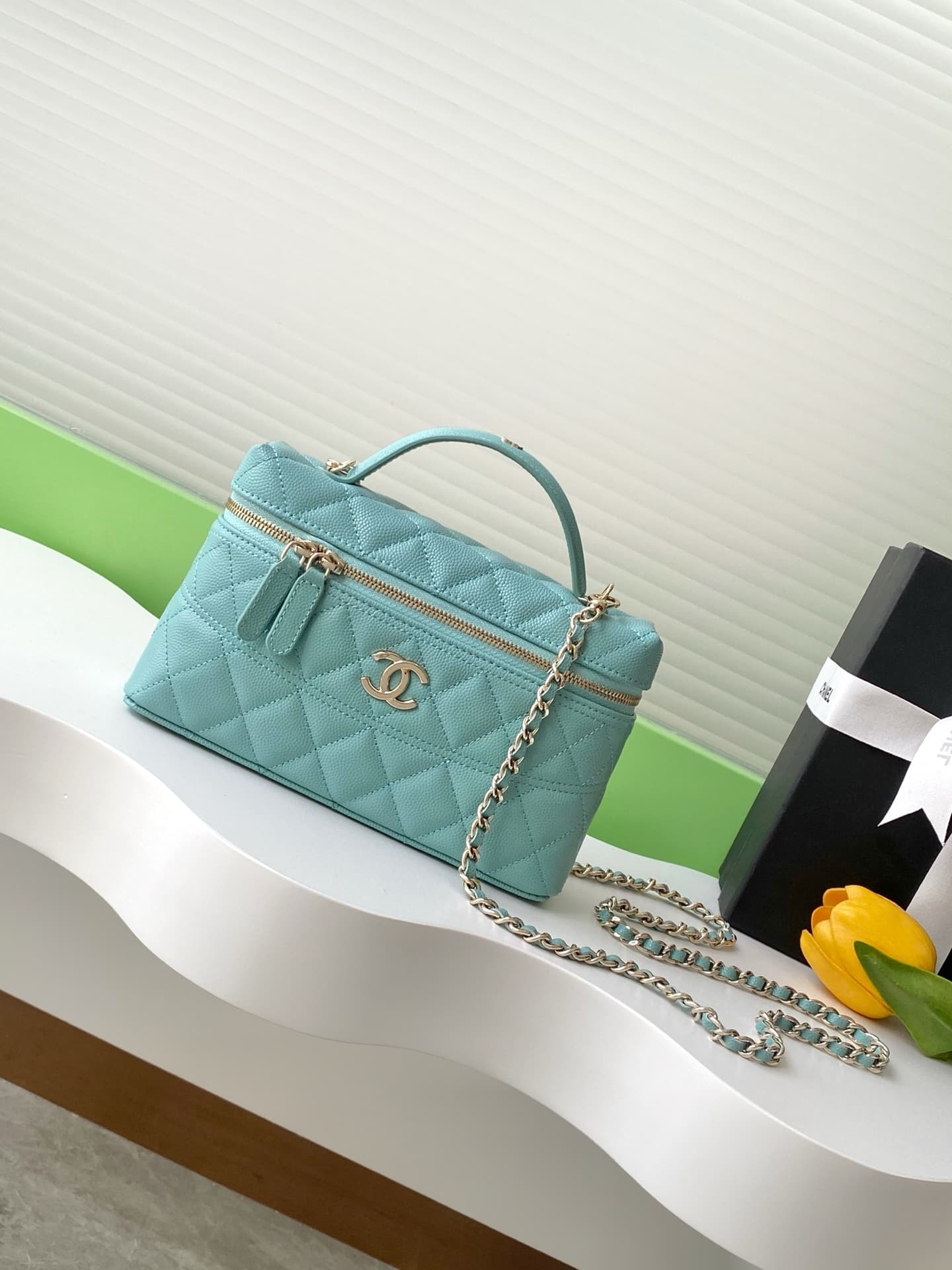 Chanel VANITY Grained Calfskin LB16259 (1)