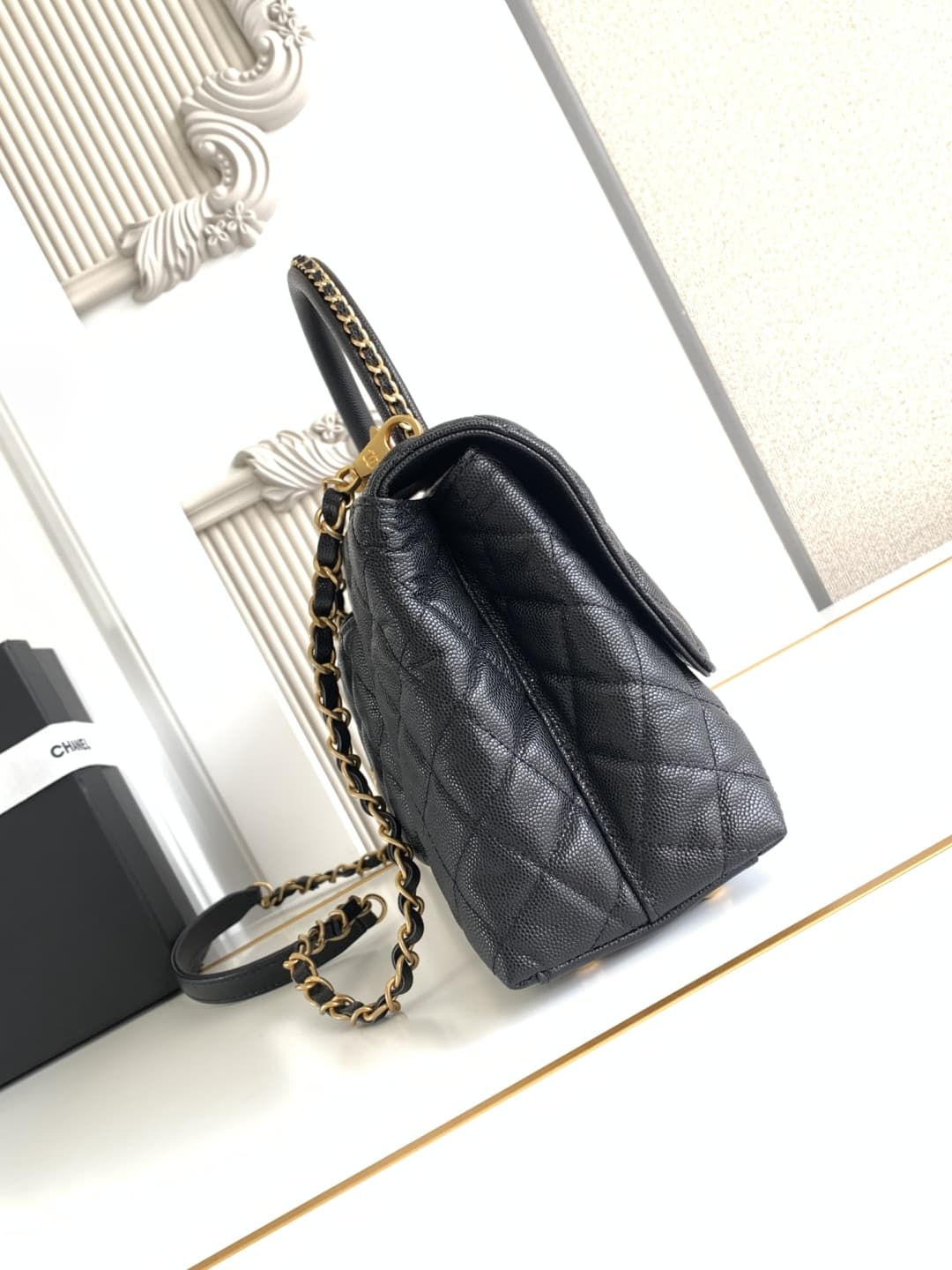 Coco LARGE FLAP BAG Grained Calfskin LB1264 (2)