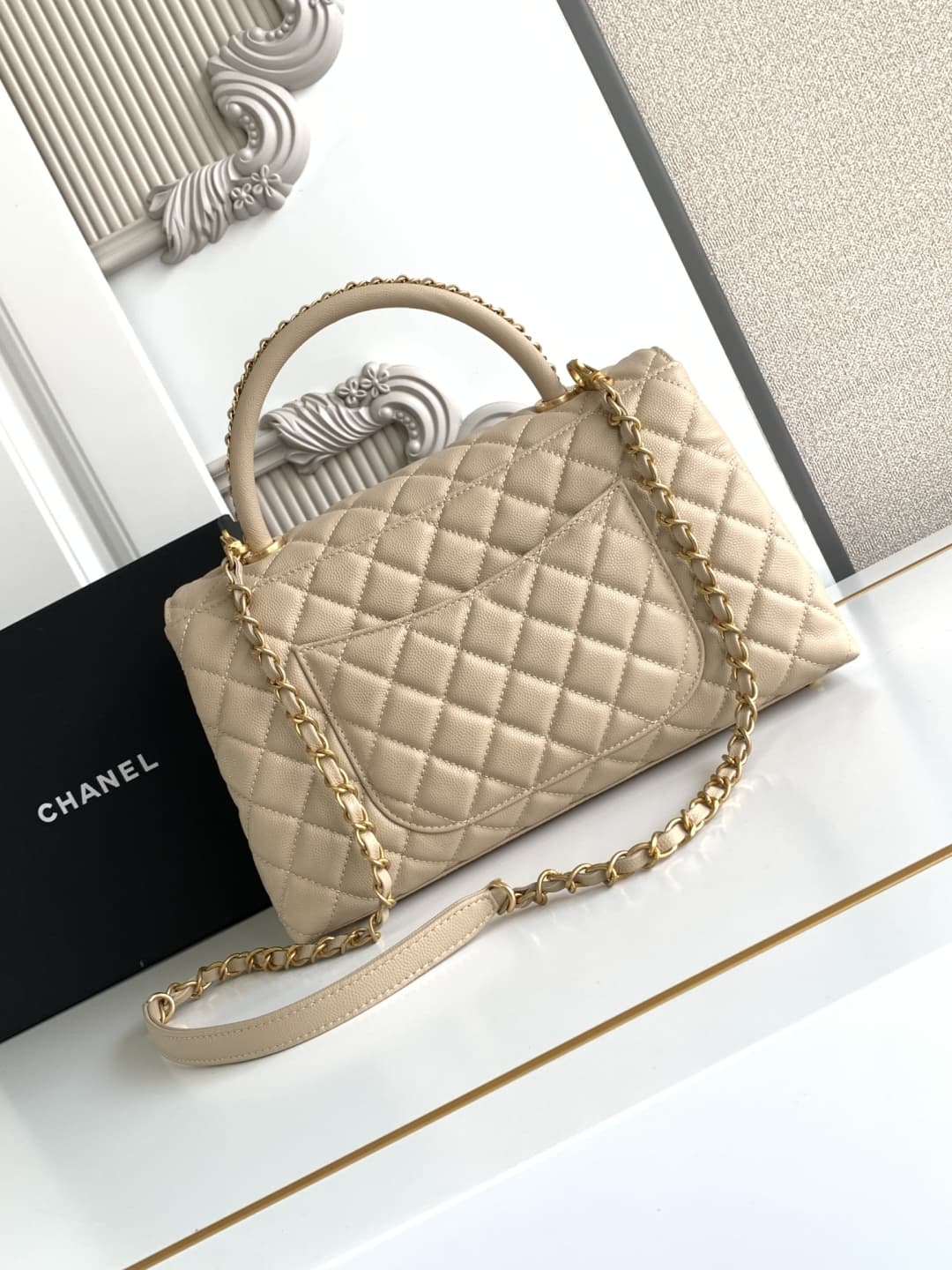 Coco LARGE FLAP BAG Grained Calfskin LB1265 (3)