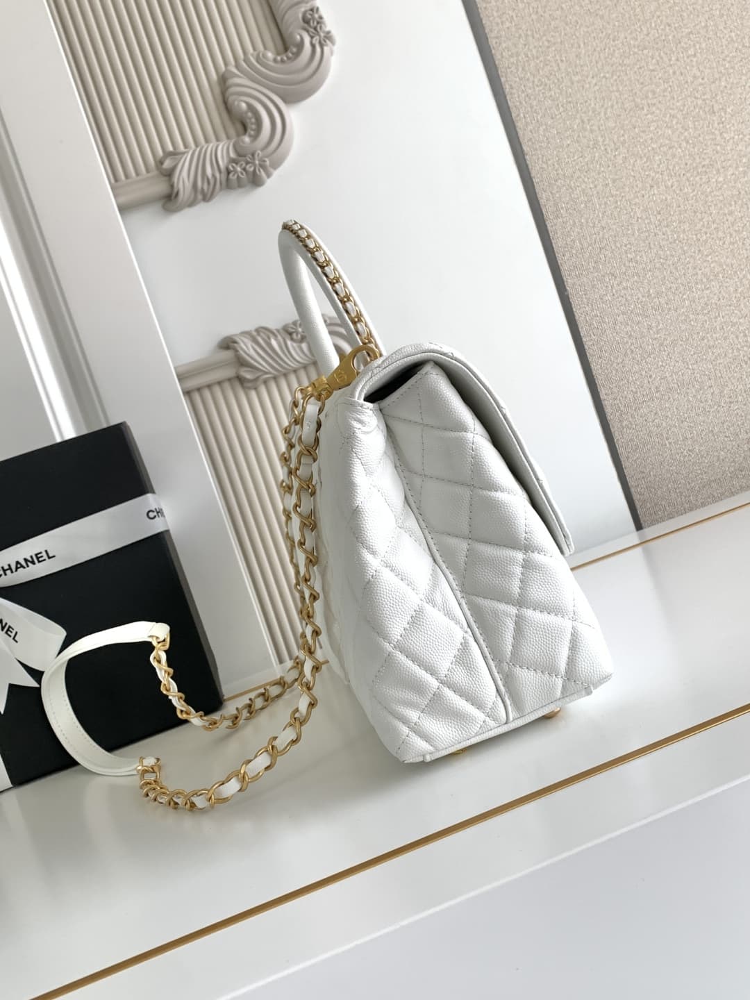 Coco LARGE FLAP BAG Grained Calfskin LB1266 (2)