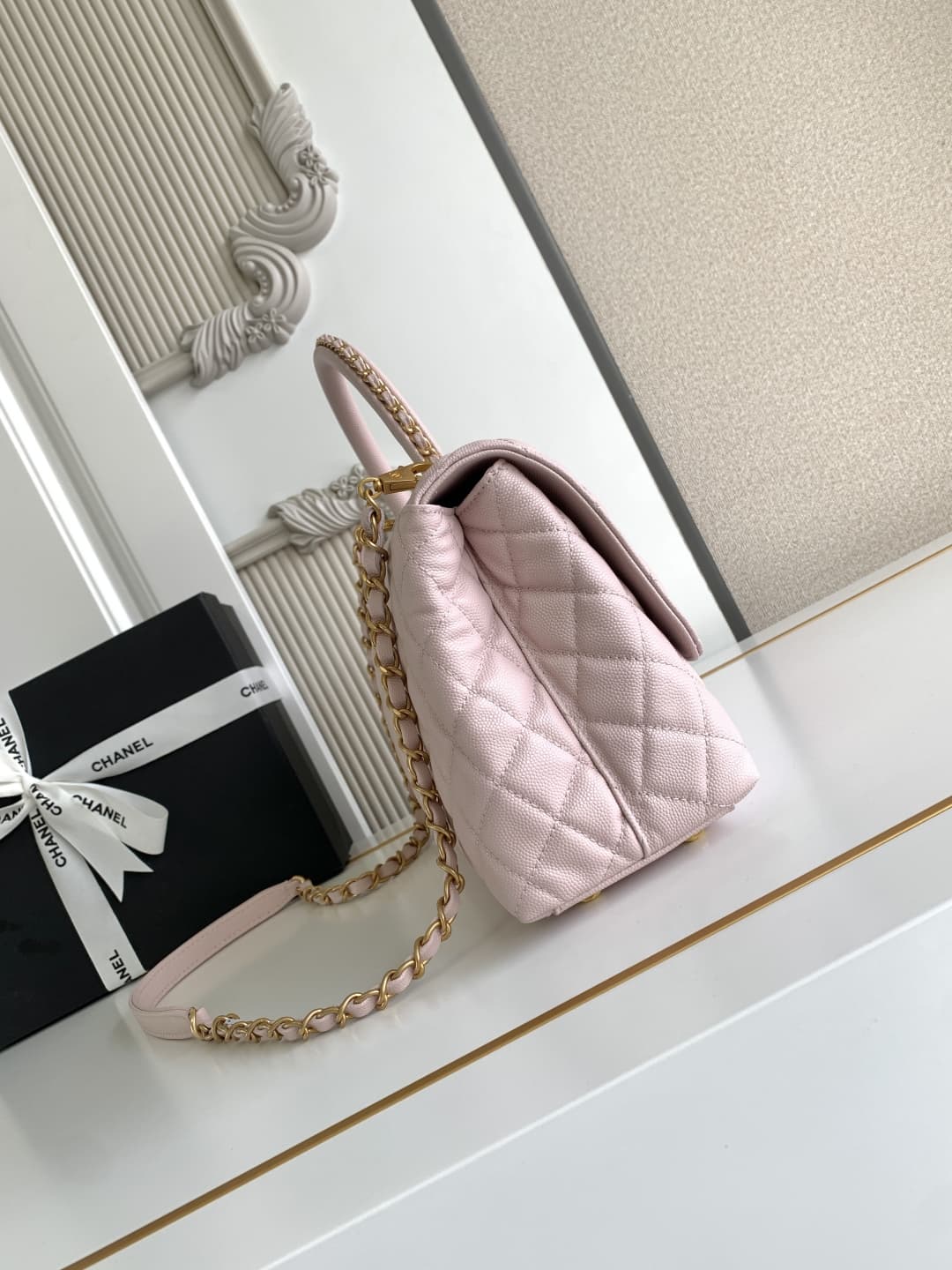 Coco LARGE FLAP BAG Grained Calfskin LB1267 (2)