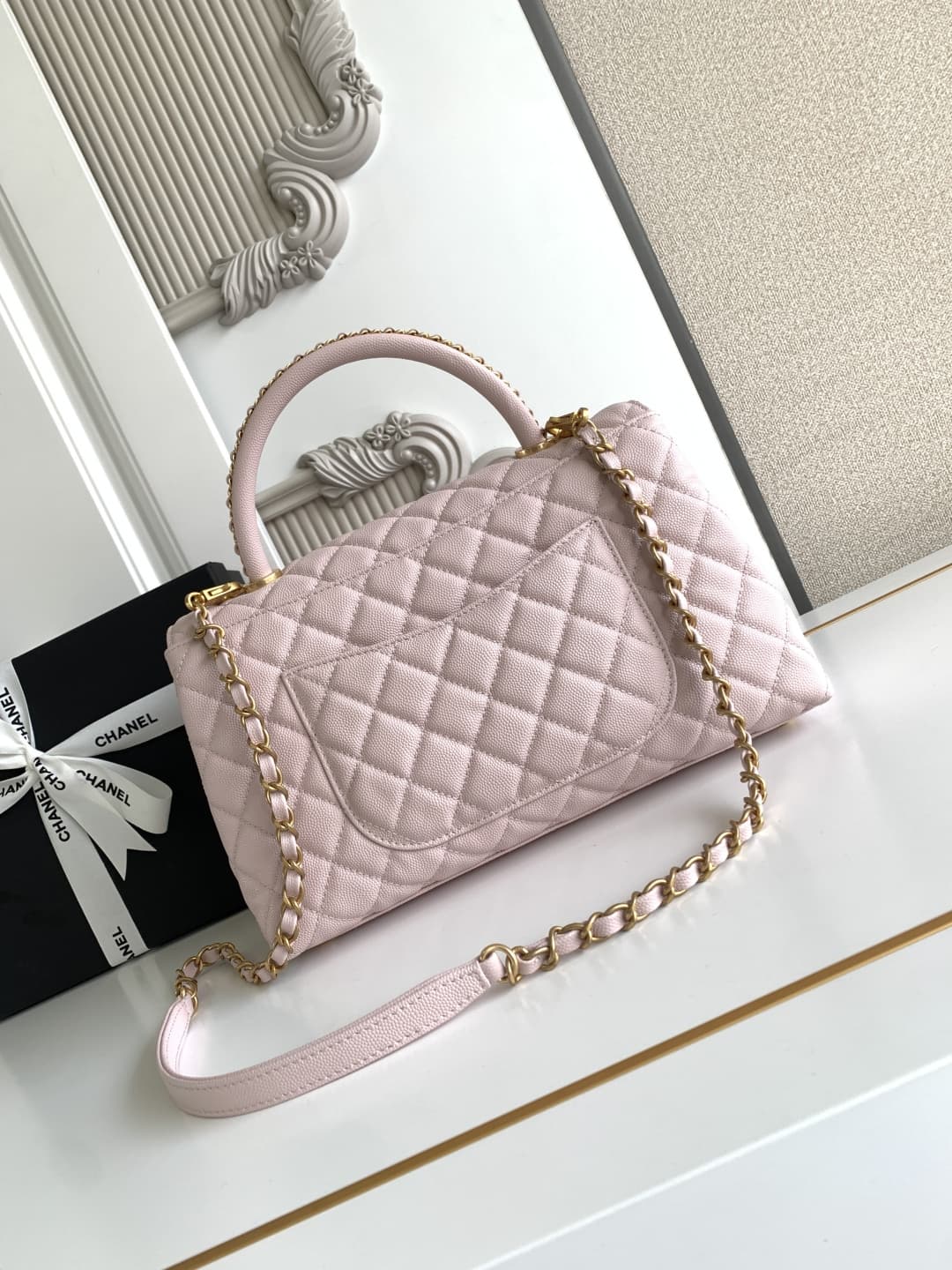 Coco LARGE FLAP BAG Grained Calfskin LB1267 (6)