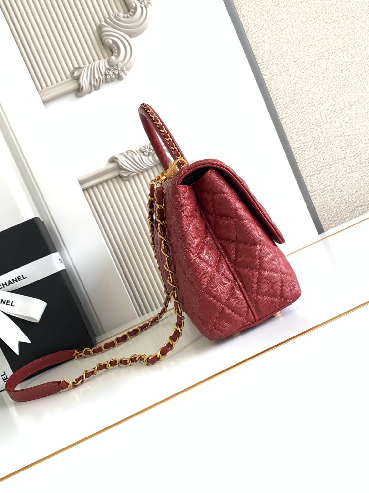 Coco LARGE FLAP BAG Grained Calfskin LB1268 (2)