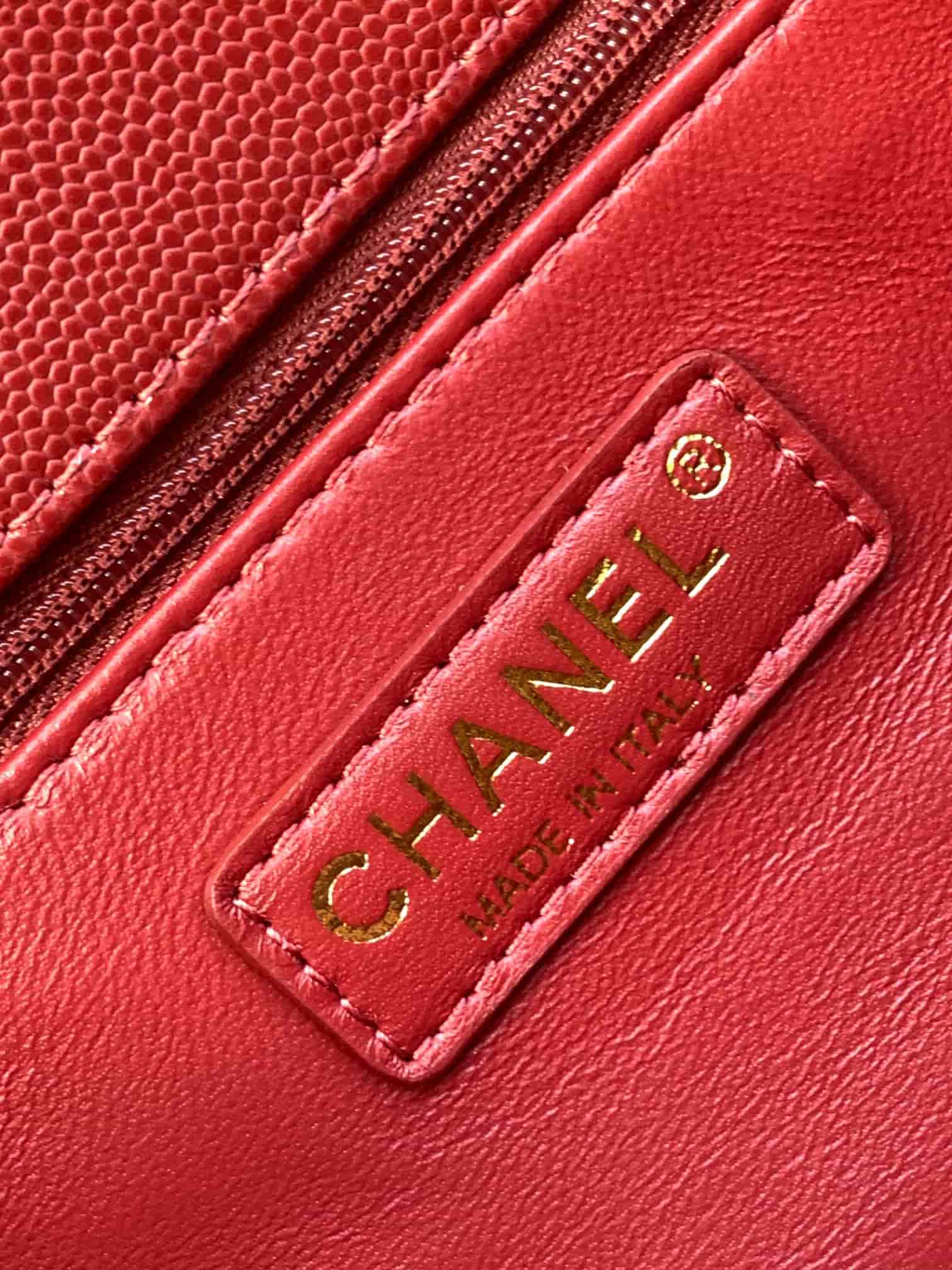 Coco LARGE FLAP BAG Grained Calfskin LB1268 (6)