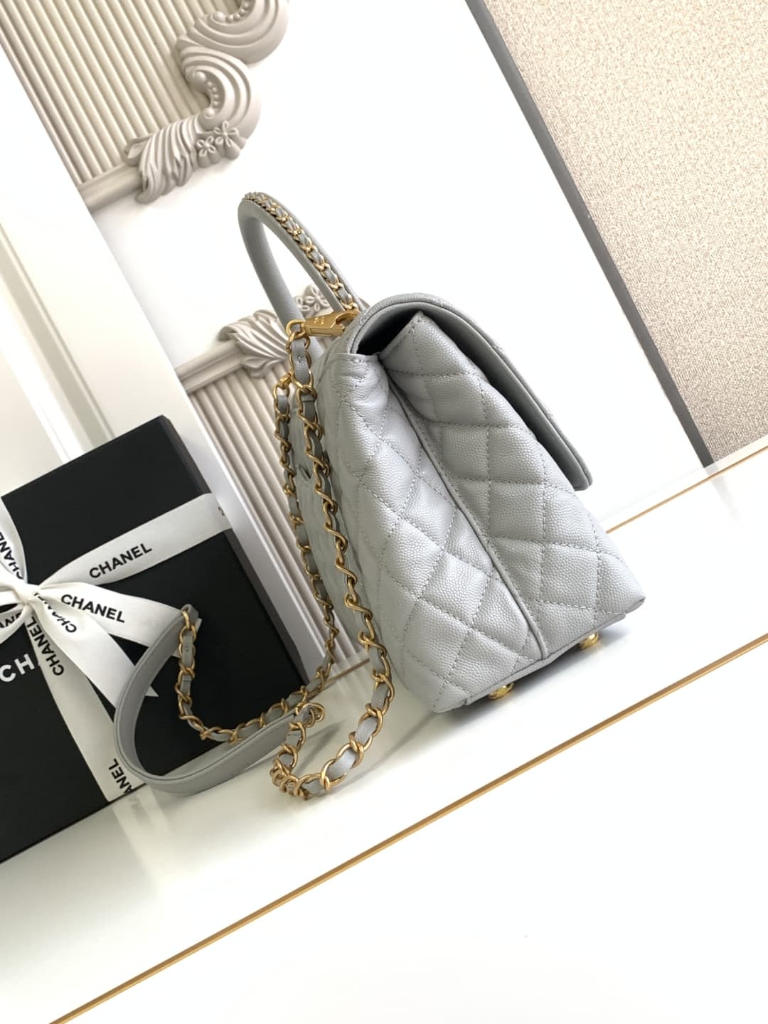 Coco LARGE FLAP BAG Grained Calfskin LB1269 (2)