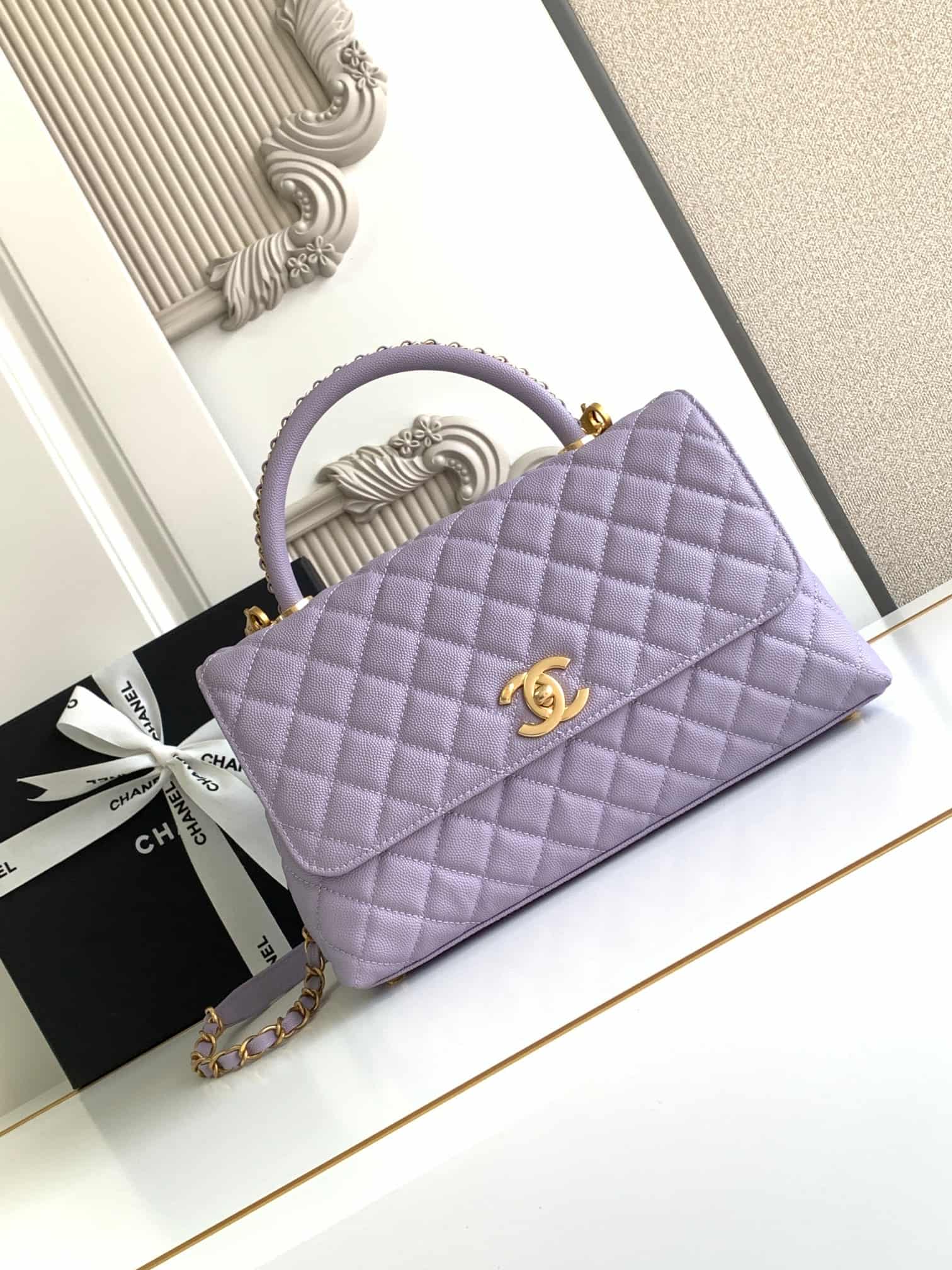 Coco LARGE FLAP BAG Grained Calfskin LB1270 (1)