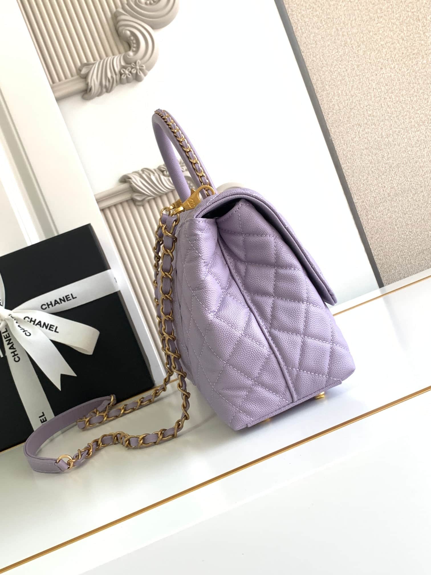 Coco LARGE FLAP BAG Grained Calfskin LB1270 (2)