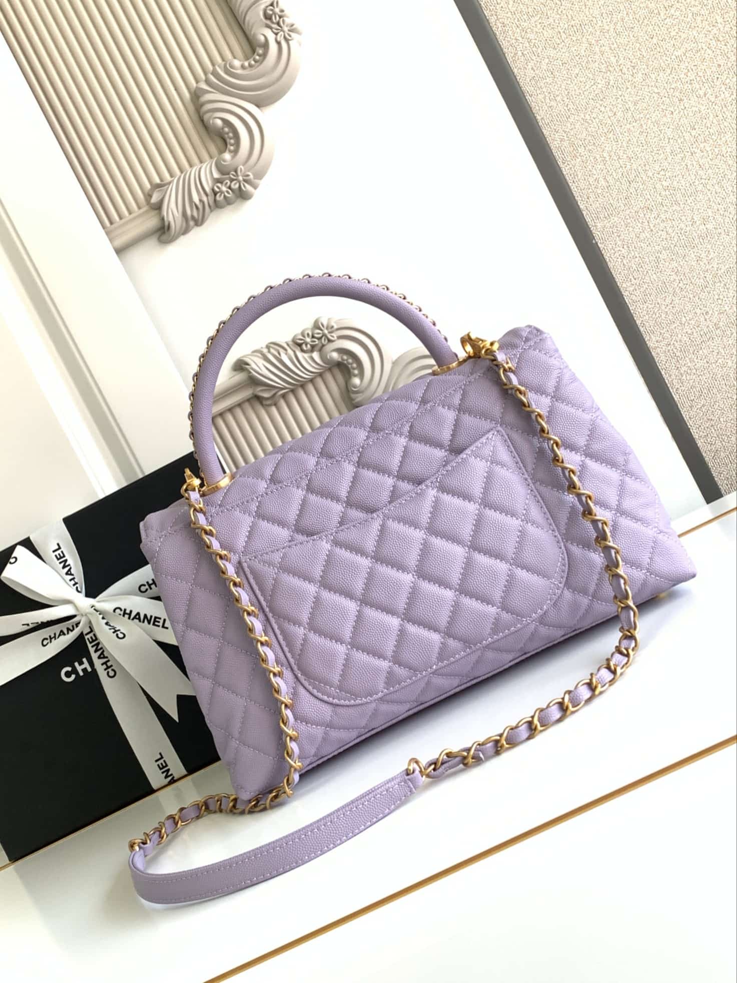 Coco LARGE FLAP BAG Grained Calfskin LB1270 (5)