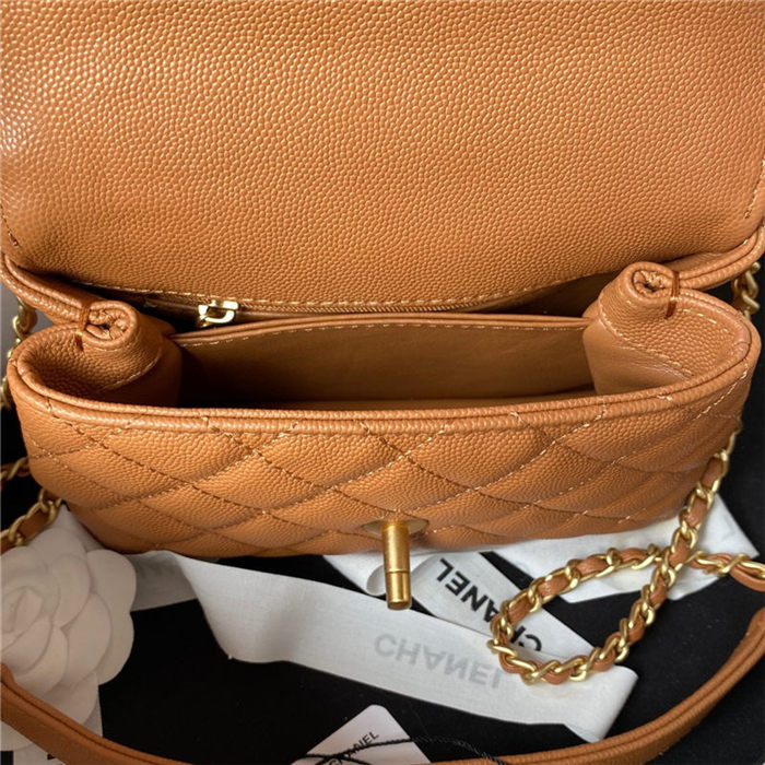 Coco MINI FLAP BAG Grained Calfskin LB12657 (4)