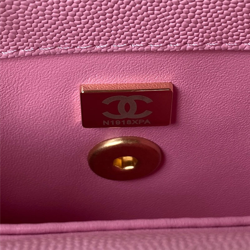 Coco MINI FLAP BAG Grained Calfskin LB12659 (5)