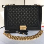 LARGE BOY Chanel Grained Calfskin LB4010 (1)