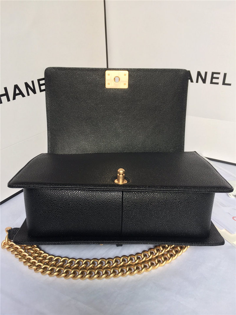 LARGE BOY Chanel Grained Calfskin LB4010 (3)