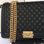 LARGE BOY Chanel Grained Calfskin LB4010 (5)