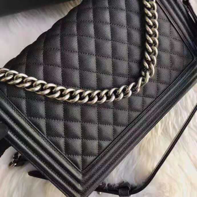 LARGE BOY Chanel Grained Calfskin LB4028 (3)