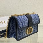 30 Montaigne EAST-WEST Bag Oblique Jacquard Denim LB14577 (3)