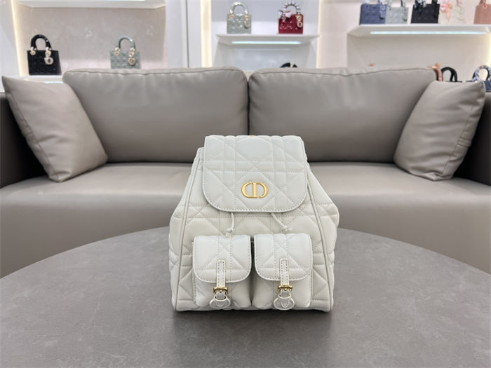 Dior CARO BACKPACK Macrocannage Lambskin LB6509 (1)