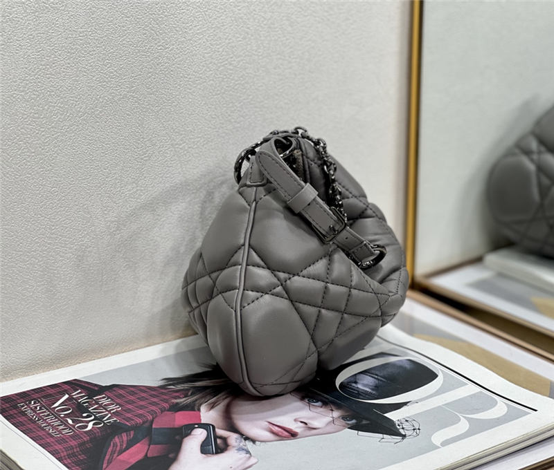 Dior CARO TULIP BAG Macrocannage Calfskin LB11665 (6)