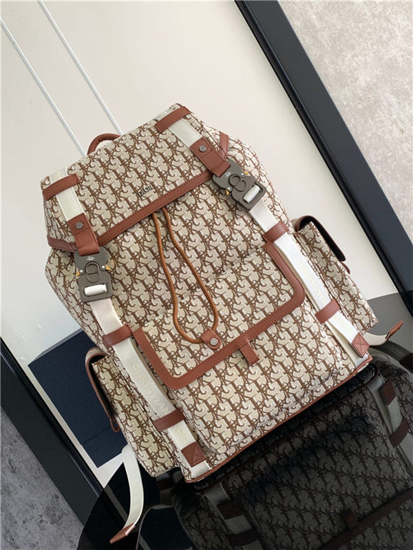 Dior Hit The Road Backpack Oblique Jacquard LB14007 (1)