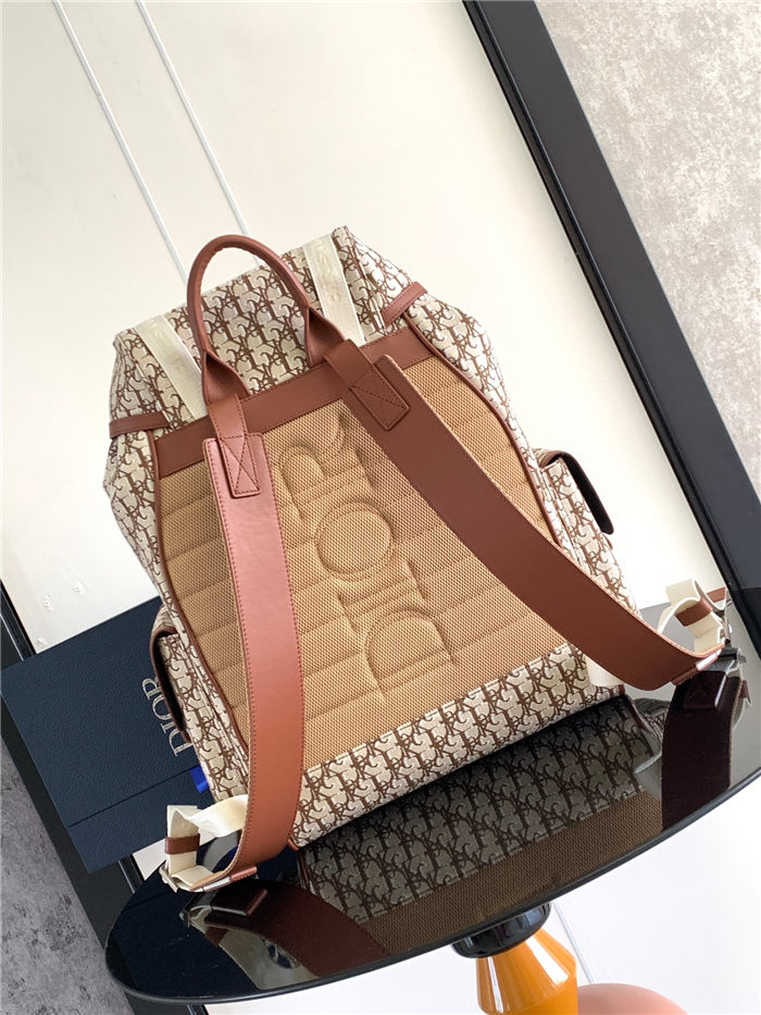Dior Hit The Road Backpack Oblique Jacquard LB14007 (3)