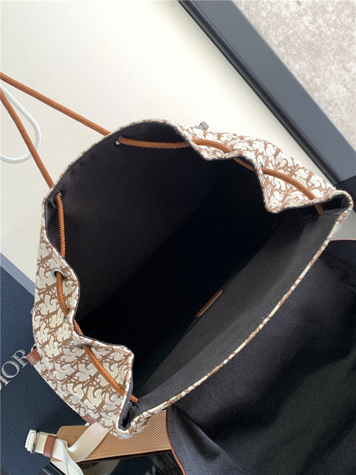 Dior Hit The Road Backpack Oblique Jacquard LB14007 (6)