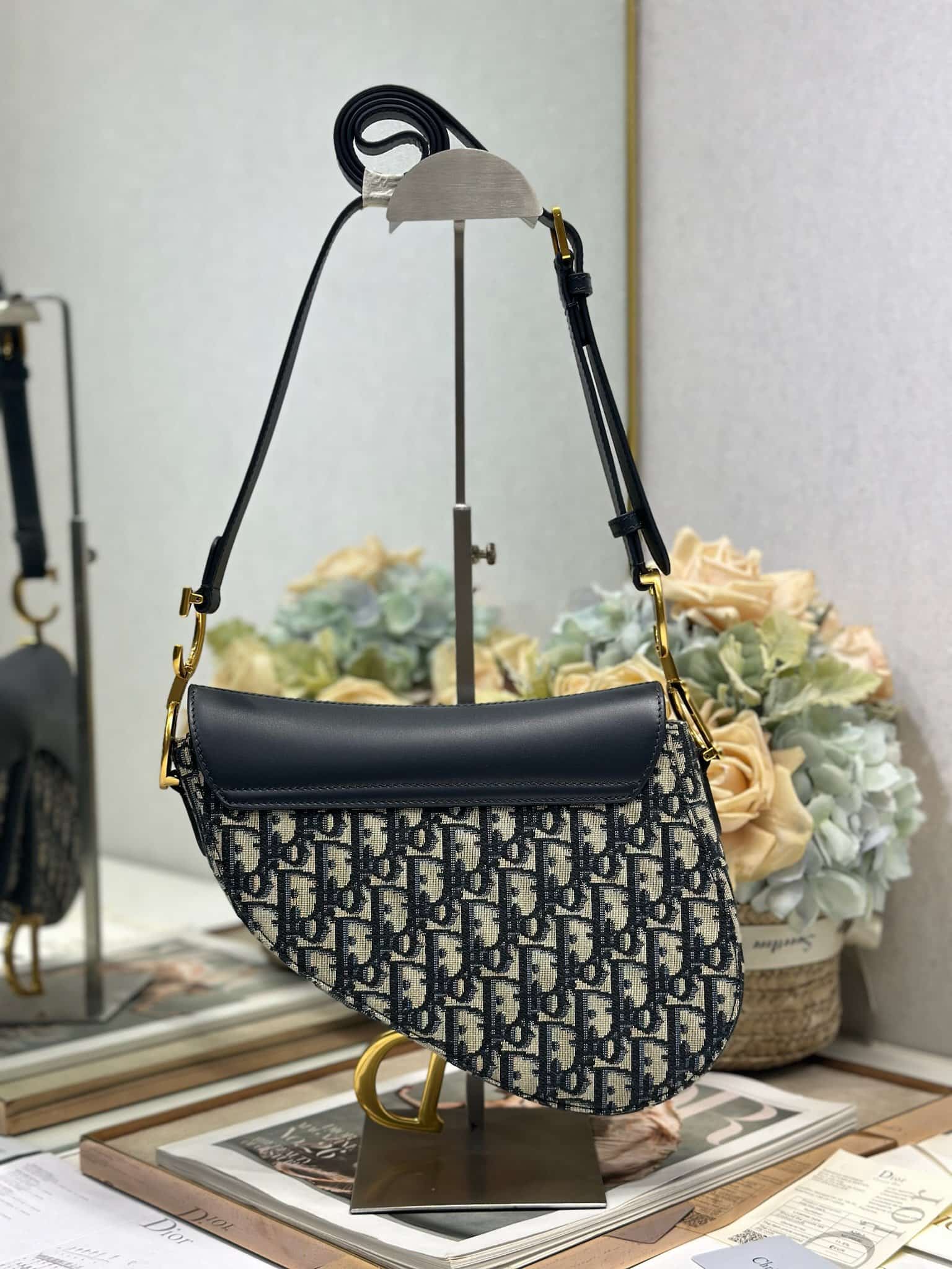 Dior SADDLE BAG Oblique Jacquard LB21747 (4)