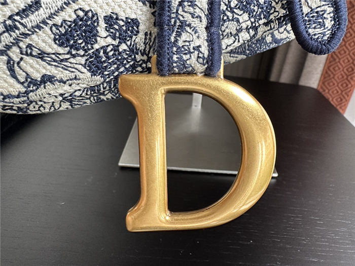 Dior SADDLE BAG Toile de Jouy Embroidery LB8132 (4)