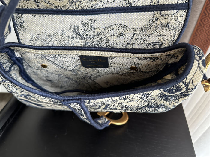 Dior SADDLE BAG Toile de Jouy Embroidery LB8132 (5)