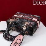 Lady D-Lite Bag Toile de Jouy Palms Embroidery LB16402 (4)