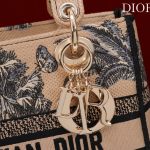 Lady D-Lite Bag Toile de Jouy Palms Embroidery LB16934 (4)